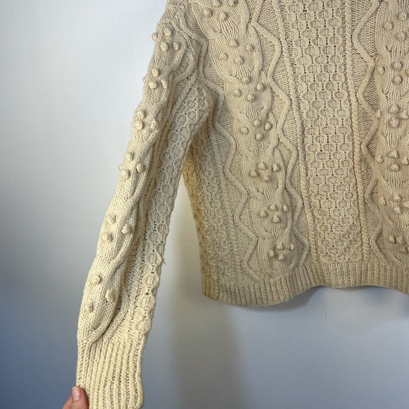100% new wool hand knitted in Ireland button down cardigan sweater size m/l - Picture 12 of 13